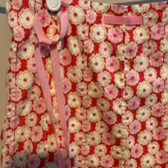 J Crew floral pink skirt cotton ribbon belt size 2 - Picture 2 of 6